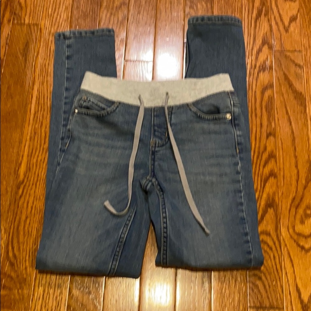 Stylish Kids Denim Jeans with Gray Waistband